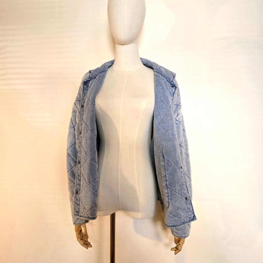 Z SUPPLY Maya Knit Denim Quited Jacket